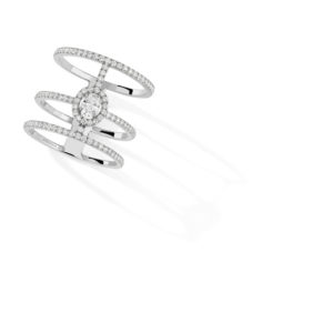 Messika Jewelry Glam'Azone 3 Rows Pavé Ring